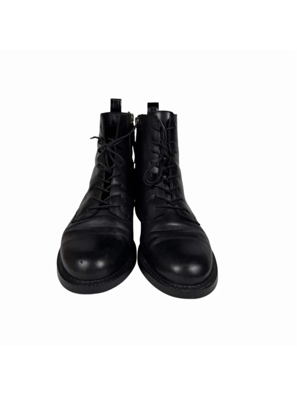 Sam Edelman Nina Black Leather Combat Boots Womens Size 11M - Picture 4 of 11